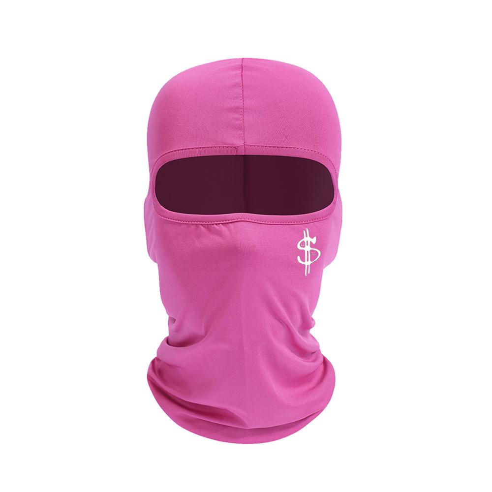 

Ski hat with US dollar logo print, cycling equipment, outdoor sports bike hood, unisex face mask, simple design One Size розы красного