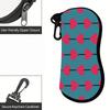 Cute Pink Heart Pattern Soft Fabric Pouch,Sunglasses Case,Portable Eyeglasses Protective Bag,Lightweight Travel Eyewear Storage Organizer
