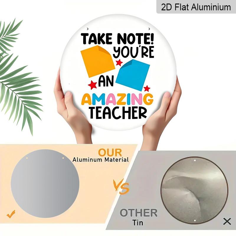 2D Flach, Retro-Stil, Hochwertige Aluminium-Wandverkleidung, Erhältlich in Verschiedenen Größen, Mit Inspirierenden Zitaten. Geeignet zum Aufhängen in verschiedenen