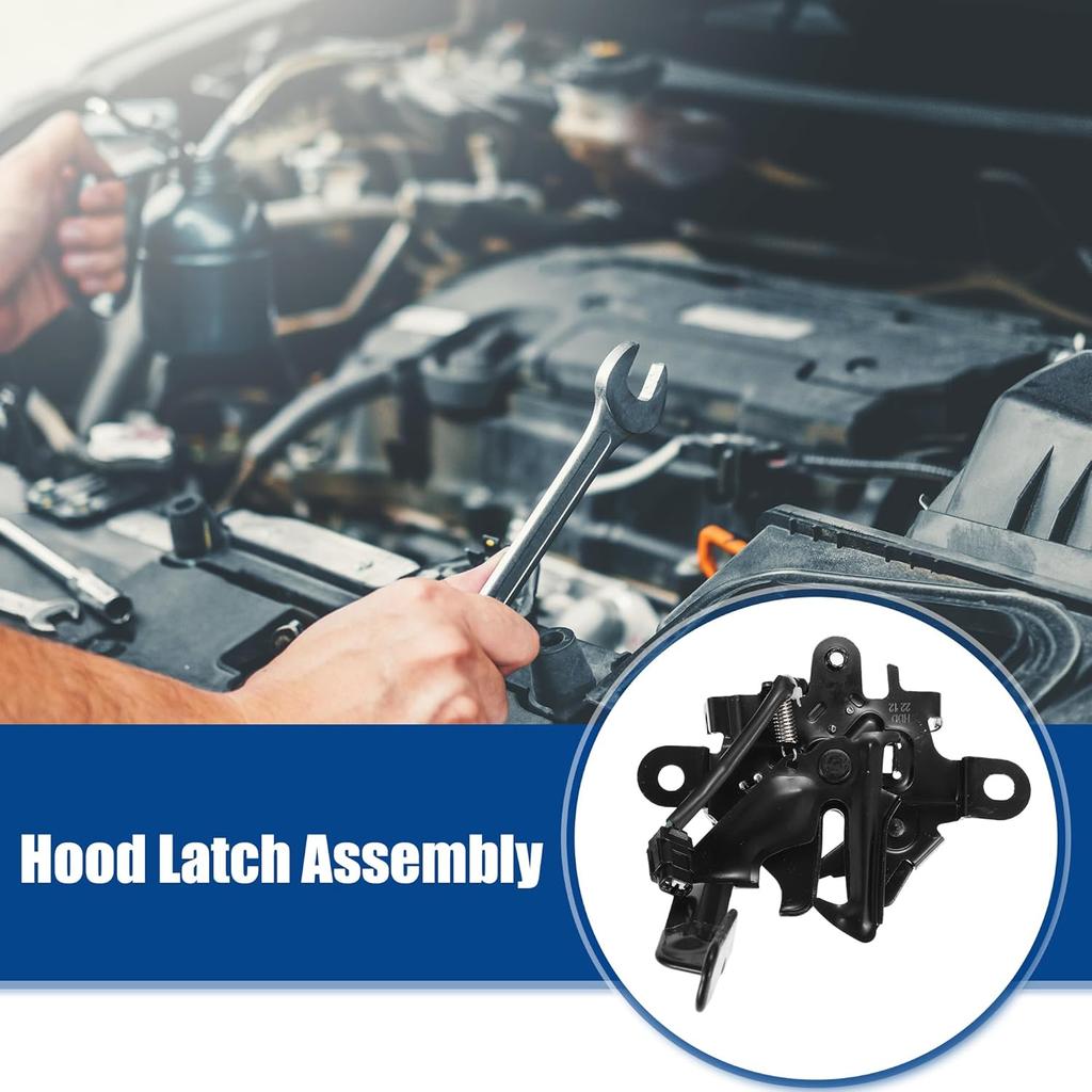 ACROPIX Car Hood Latch Lock Hood Latch Assembly Fit for Toyota RAV4 2019-2021 No.535100R060 - Pack of 1 Black