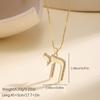 Nidin New Trendy Jewish Hebrew Letter Chain Pendant Necklace For Women Copper Cubic Zirconia Religious Style Link Jewelry Gift