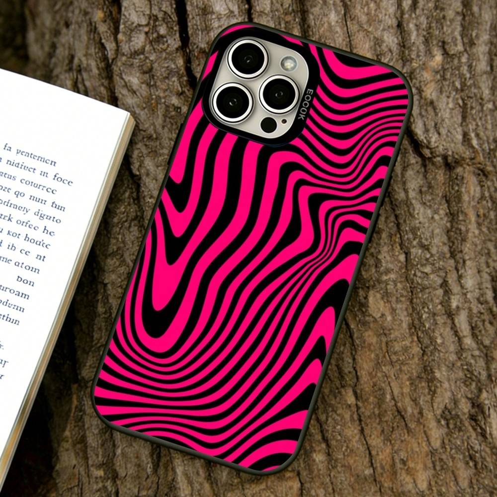 

Linear form Phone Case For iPhone 17,16,15,14,13,12,11 Plus,Pro Max,XS,Colorful Silver Black Cover iPhone16