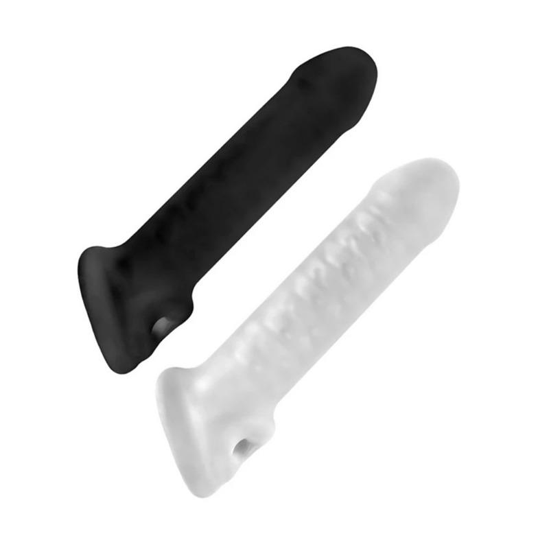 Penis Enlargement Sleeve Thicken Peins Extender Sleeve Soft Lock Sperm Cock Ring Sex Toys for Men Sex Products Penis Enlarger