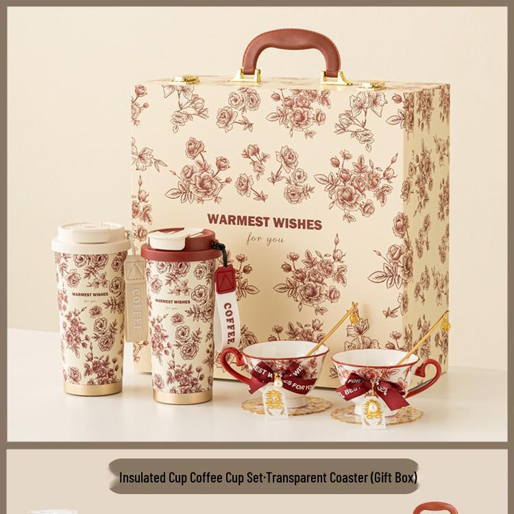 

Newlywed Insulated Coffee Cup Set: Perfect for Couples, Wedding, Housewarming, or Birthday Gift Ceramic