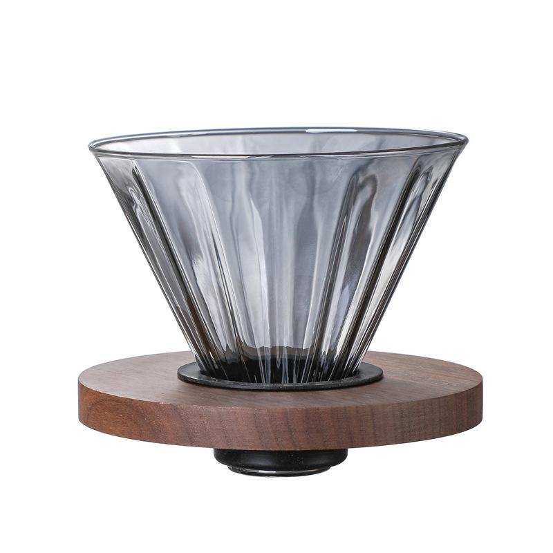 New thickened glass coffee pot American sharing pot set coffee filter