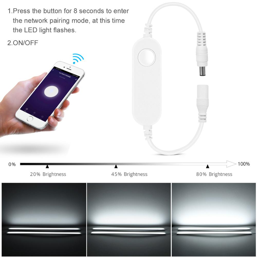 Ensemble complet de 5 pièces de lumière Led sous-meuble à intensité variable, contrôle WIFI Tuya, lumière intelligente, fonctionne avec Alexa Google Home, Tubes d'ampoule Led avec prise ue