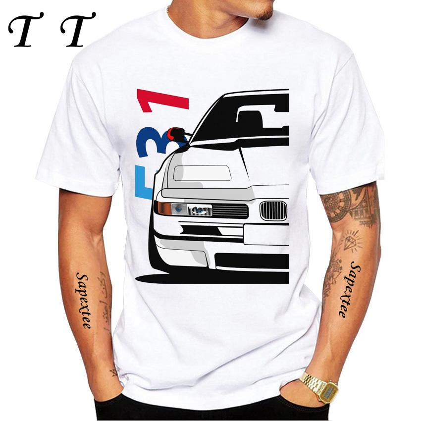 New Summer Men Short Sleeve Drive The Classic Germany EUDM - E34 M5 - X5 E30 Cars Evolution Retro T-Shirt Boy Casual White Tees