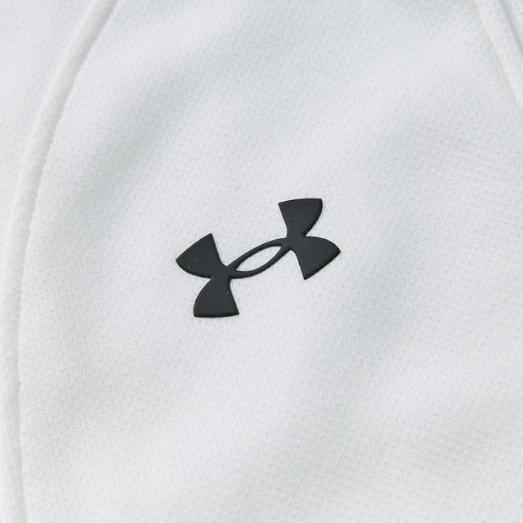 Under Armour Competition Training Knit Stand Collar Logo Jacket Men White 21600307-100