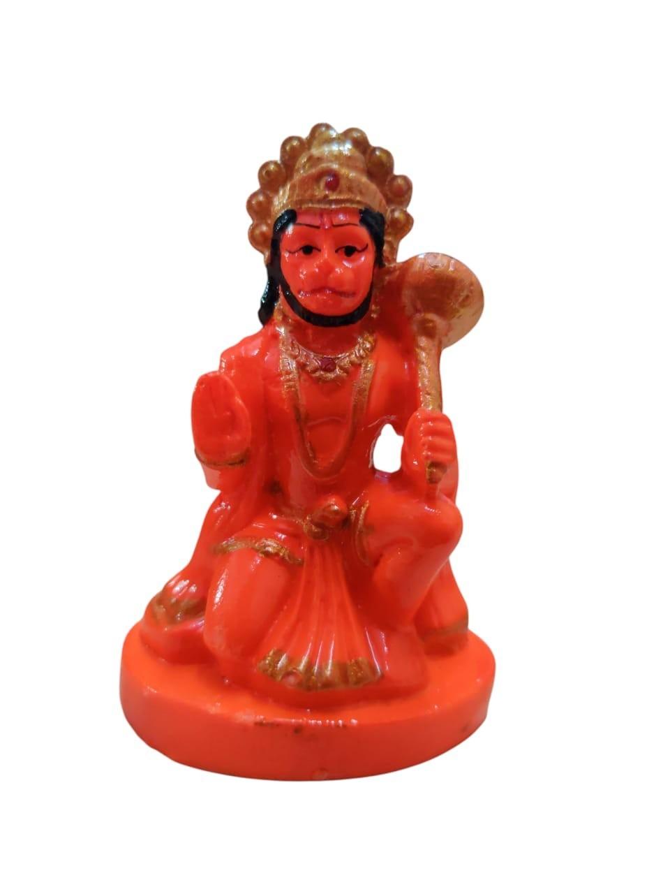 @ Hanuman Ji Idol Blessing With Gada Sitting Statue 78Gm