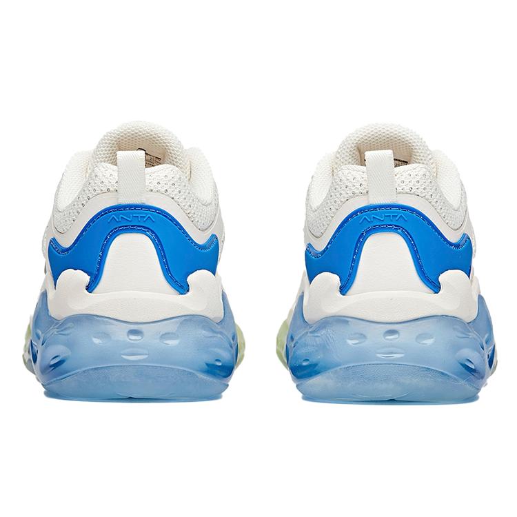 New Anta Cushioning Anti-Slip And Wear-Resistant Breathable Coverage Support Low-Top Running Shoes Men's White Blue 112015508R-3