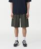 Double Knit One-Pleat Wide Sweat Shorts [Khaki]