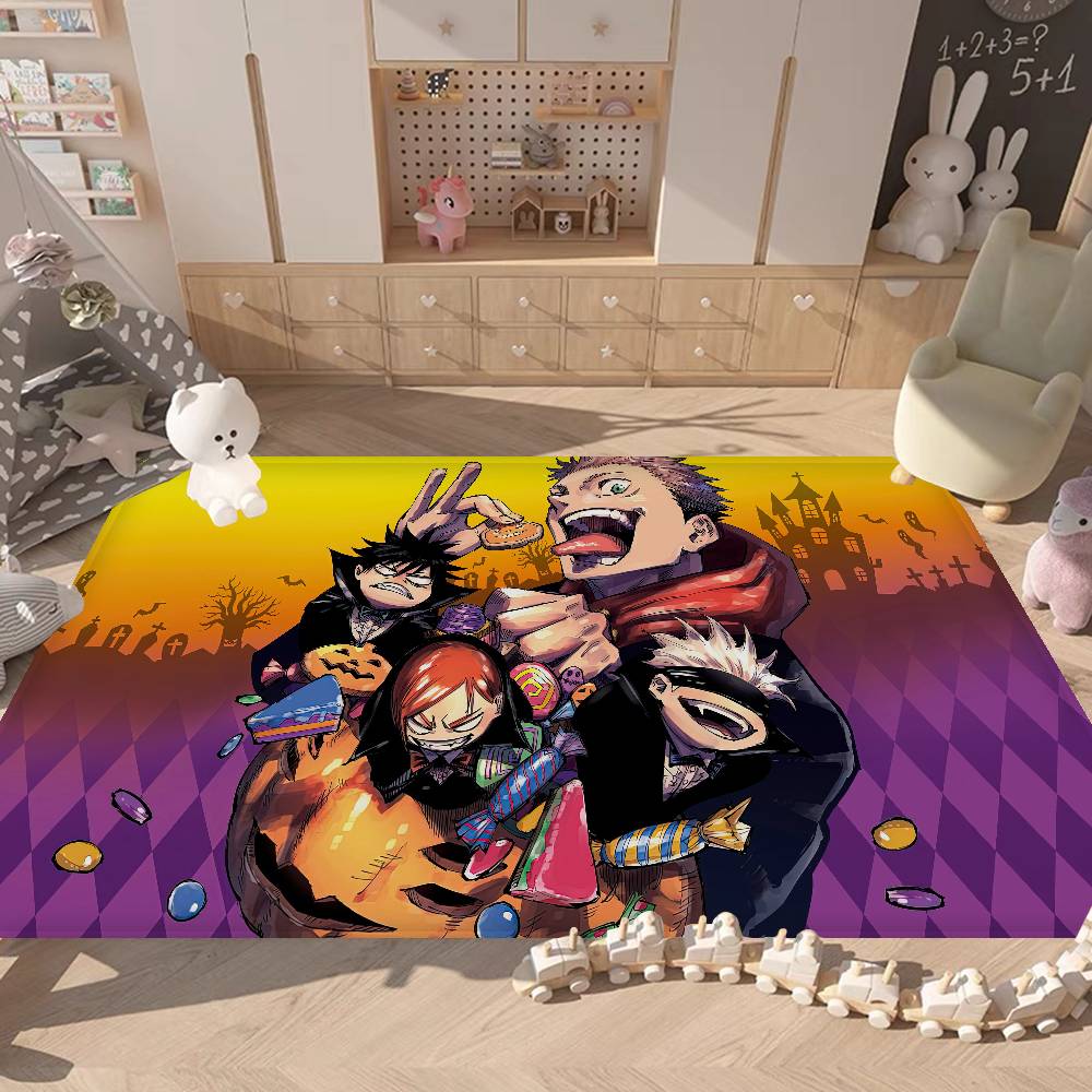 Jujutsu Kaisen Cartoon Bath Mat Kids Room Bedroom Decoration Balcony Anti-Slip Doormat Living Room Alfombra