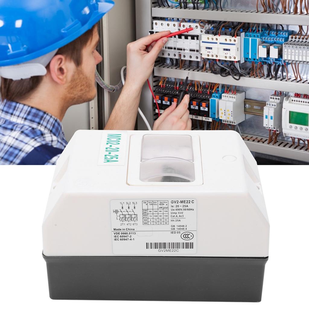 Motor  Switch Circuit Breaker Waterproof Protector Replacement MC02‑20‑25A 220V/380V