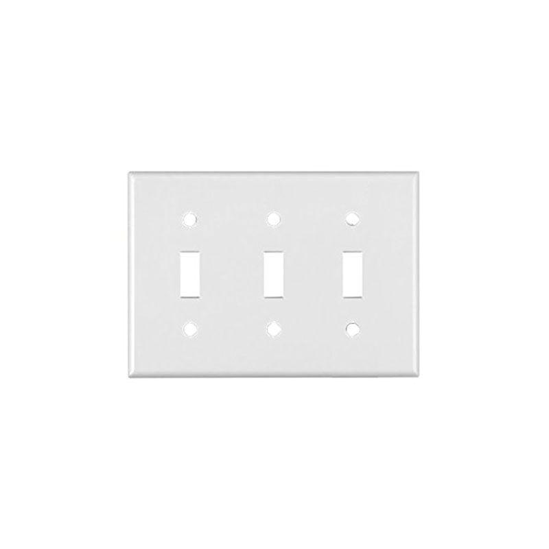 Sleek And Durable White Decorator Outlet Wall Plate Rocker Switch Cover For Home