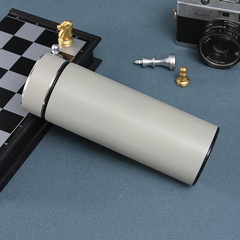 

1/304L Stainless Steel Vacuum Flask Car Office Business Cup with Tea Partition Simple Design 400