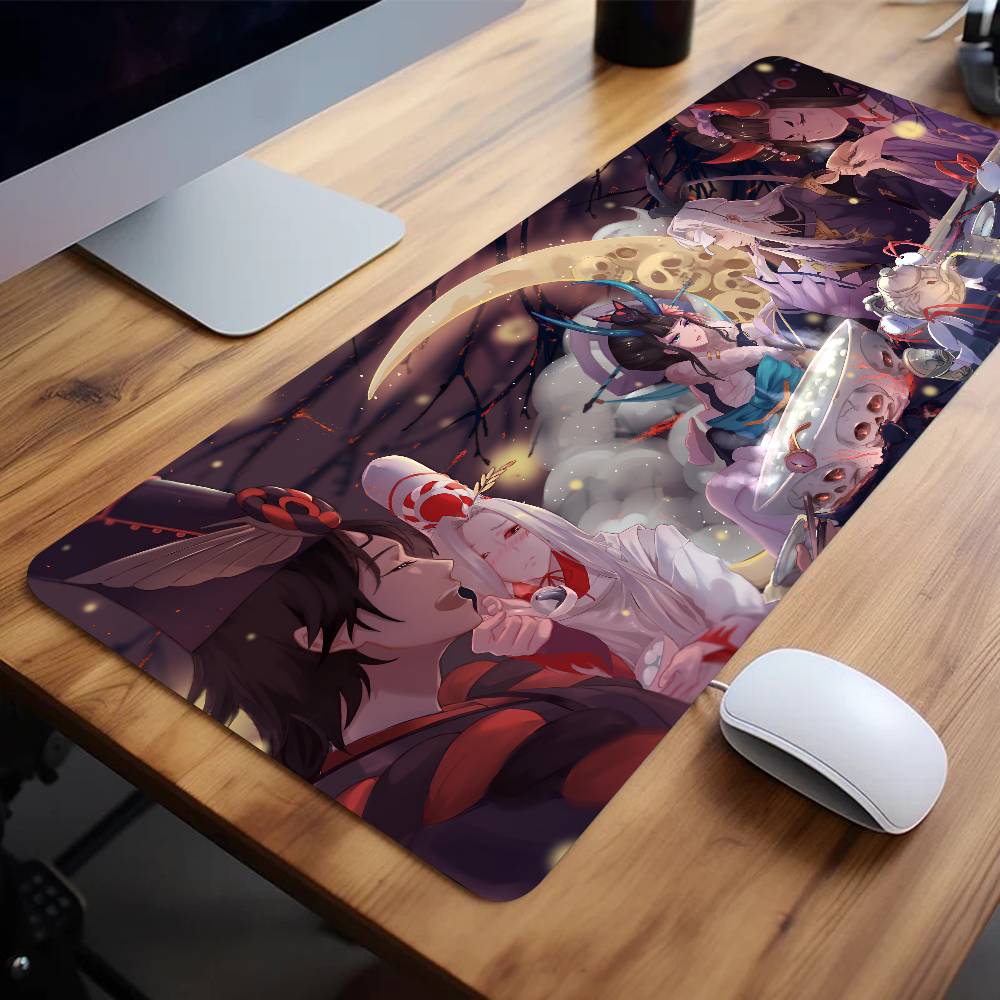 Game Onmyoji Mouse Pad Large Gaming Keyboard Mat LockEdge Rubber Computer Office Accessories