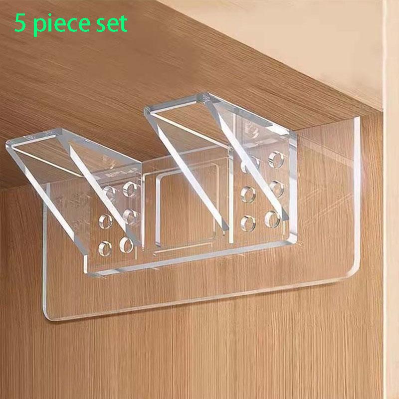 

10-20 шт. Треугольный кронштейн Кронштейн для перегородки шкафа Без сверления Без следов Клейкий Многоярусный Держатель кронштейна Сильный клей