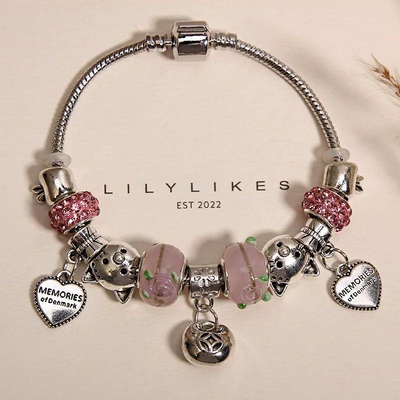 Elegant Women's Bracelet – Luxury Retro Beaded Design with Panjia Style for a High-End, Exquisite Feel.