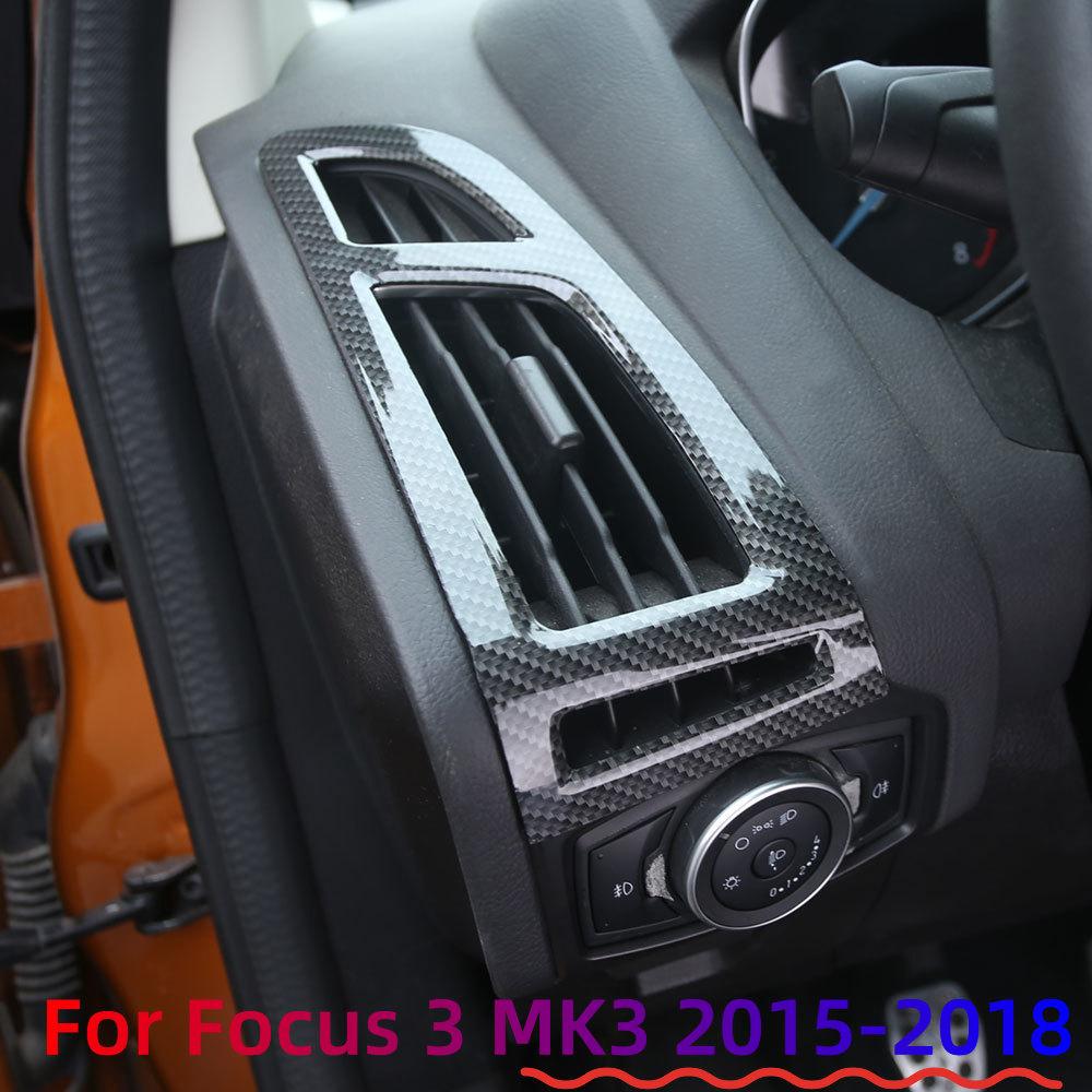 LHD for Ford Focus 3 MK3 2015 - 2018 Car Air Conditioning Vent Outlet Panel Cover Sticker AC Vents Trim ABS Accessories