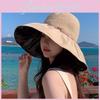 Black Vinyl Fisherman Hat With Wide Brim For Sun Protection Outdoor Summer Fashion Ladies