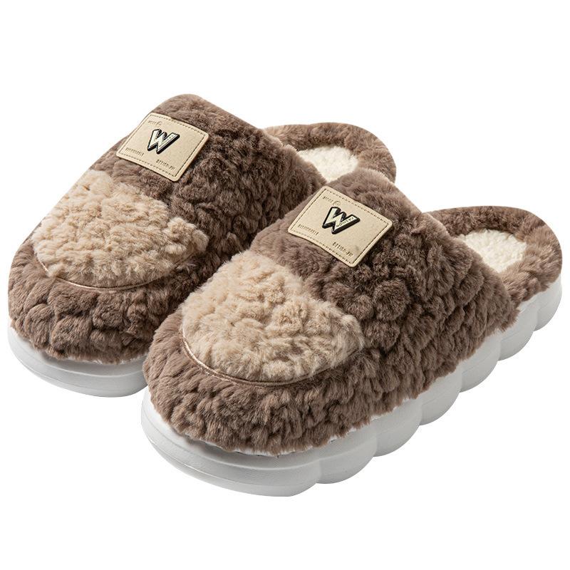 Cotton Slippers for Home Use In Winter, Indoor Warm and Non-slip Home In Spring and Autumn, Winter Couple Plush