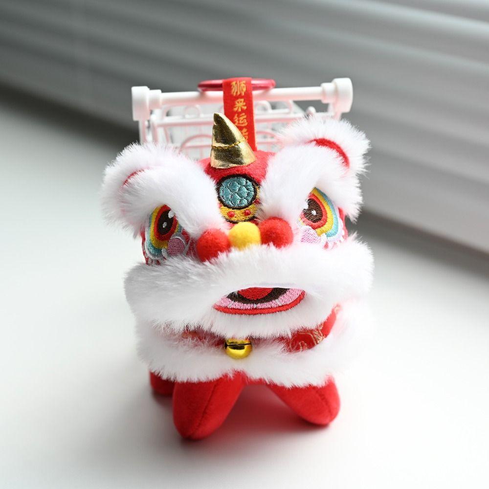Year of Horse Lion Dance Pendant Cartoon Chinese New Year Gift Lion Dance Keychain  Small Gift