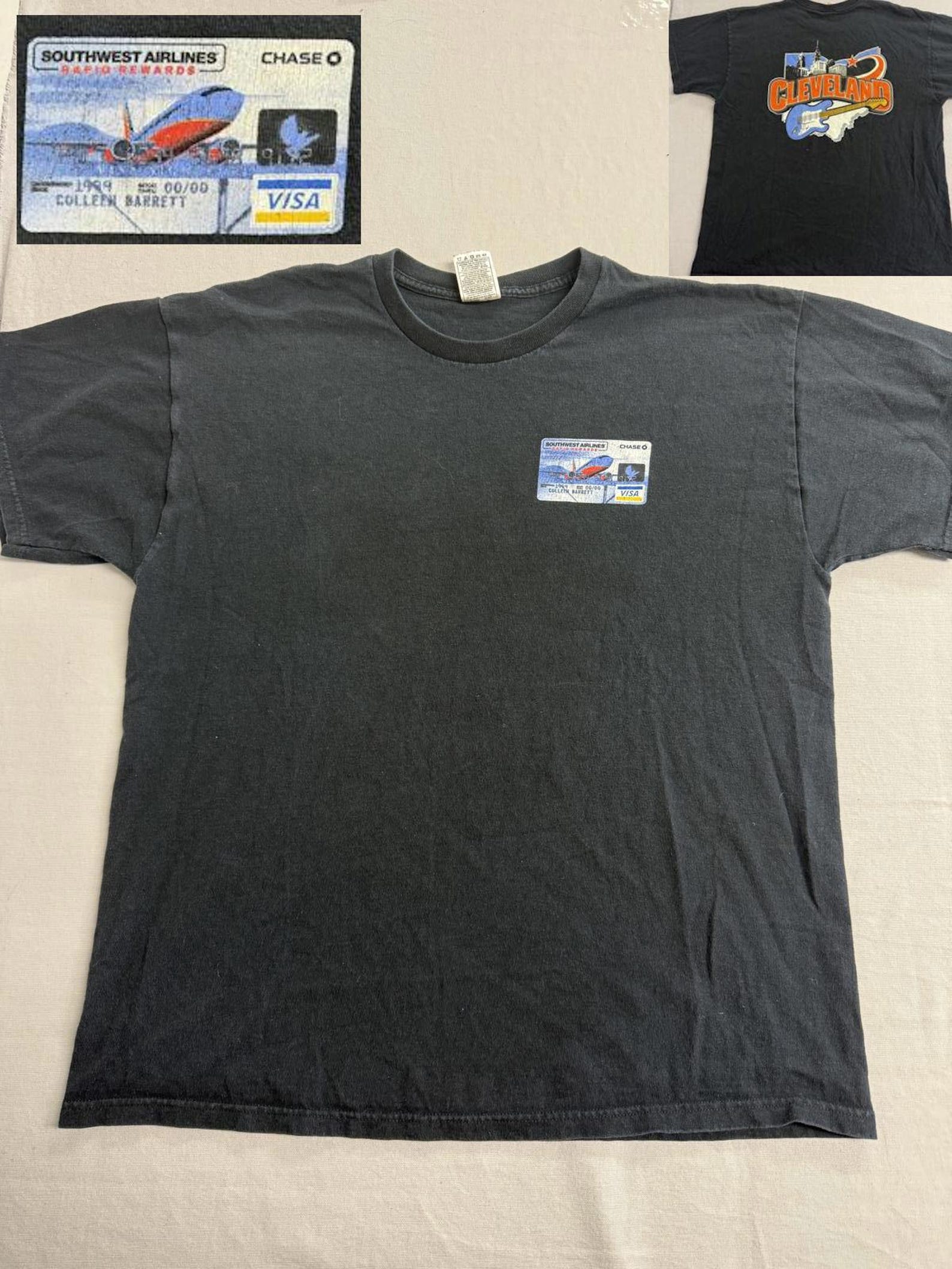 Y2K Southwest Airlines CC T shirt - Cleveland Rocks Skyline 4XL