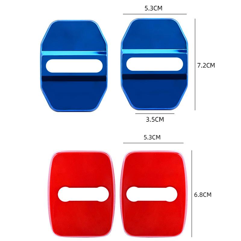 4pcs Slim Design Car Door Lock Cover Emblem Stainless Steel Protective Case Compact Exterior Decoration Auto Accessories For BMW npmk56