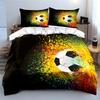 Colorful Soccer Decor Set Multiple Sizes Kid'S And Adults' Bedroom Exquisite 3Pc Bedding Set, Gift