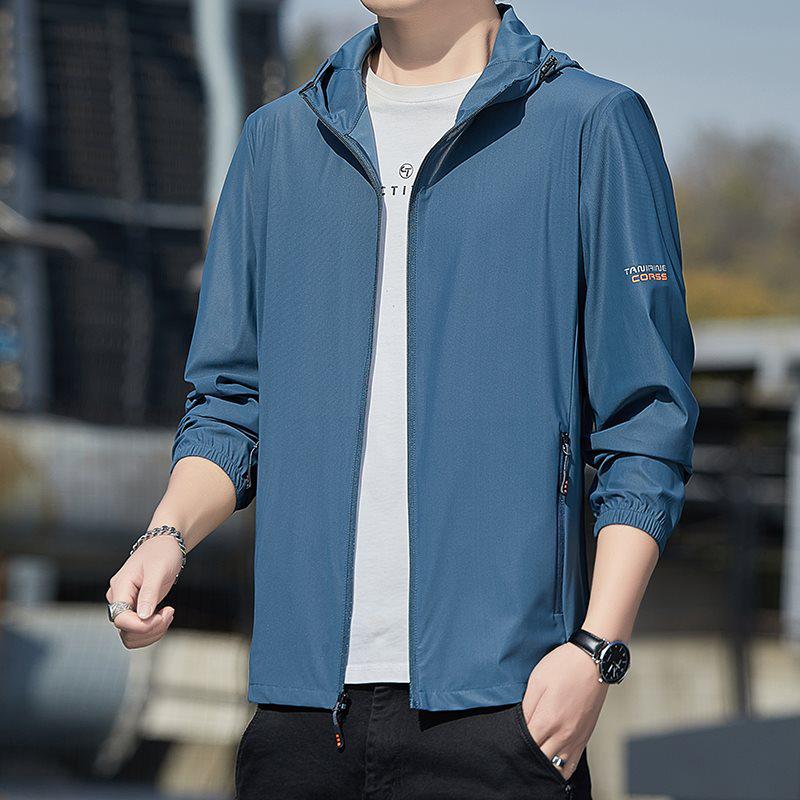 Men's Ultra-Thin Hooded Sun Protection Jacket for Summer Outdoor Sports & Fishing