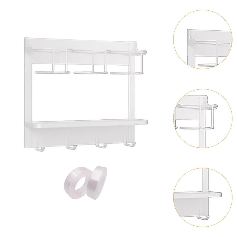 Wall-mounted Fridge Cup Holder Metal Water Bottle Organizer  Easy Installation