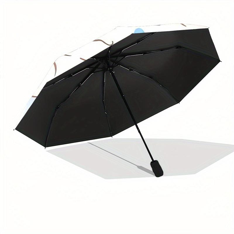 1pc Little Rabbit & Cinnamoroll Idea Pattern Beautiful Looking Automatic Folding Umbrella, 3 Folding, 8 Iron Frame Design, Durable and Suitable for Tr