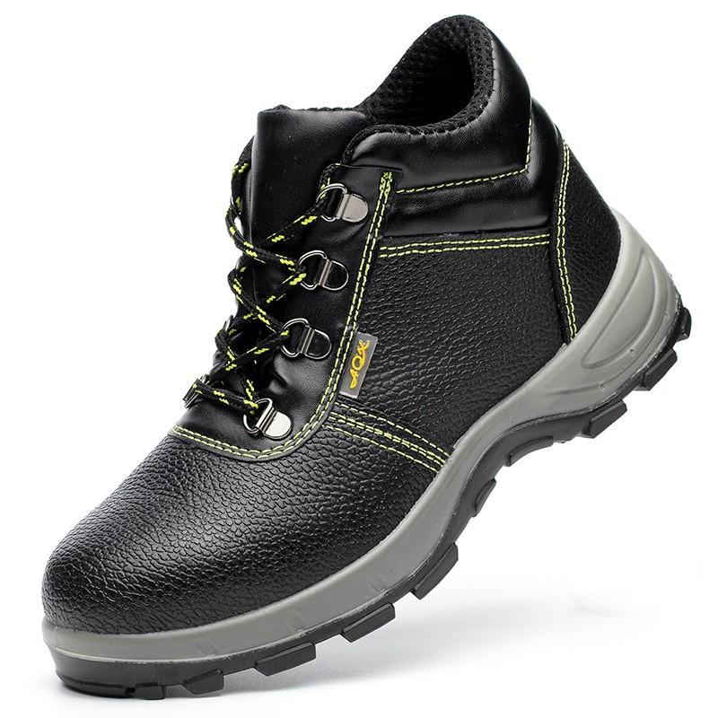 Solid Sole Safety Shoes Anti Smash Anti Puncture Wear Resistant Protective Work Shoes for Men Slip Resistant high-top  46