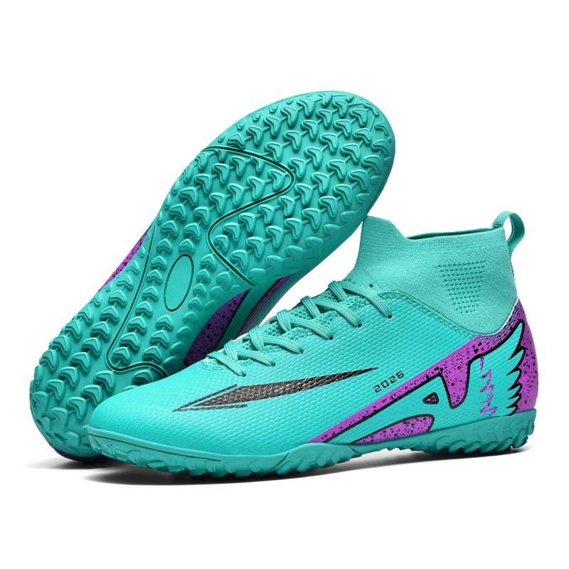 35-46 Teen /Adult Soccer Shoes Large Size  Anti Slip Wear Resistant Fashion TF/AG Nail High Top Football Sneakers Soccer Shoes for Boys