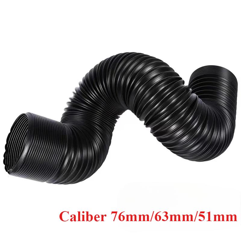1Pc Steel Wire Reinforced Telescopic Air Intake Hose 51/63/76mm for Car Engine Air Filter Intake Pipe Modification Mass Air Flow 3