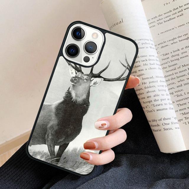 Beautiful Nature Wild Reindeer Moose Stag Phone Case Back Cover for iPhone 17 Air 16 15 14 13 11 12 Pro Max Plus