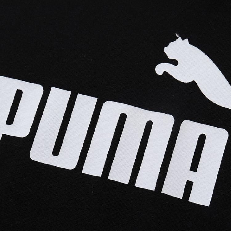 Puma Amplified Cropped Hoodie With Logo Print Women Tops Black 583808-01