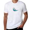 Blue Budgie TShirt Plus Size Summer Casual TShirt