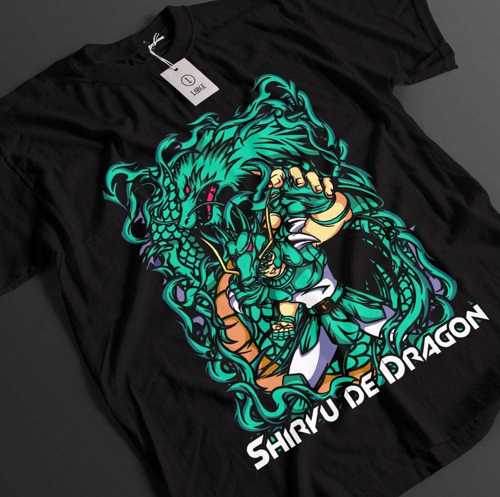 

Saint Seiya Shirt Shiryu Tshirt Hyoga T-Shirt Shun Top Ikku Anime Graphic Tee 2XL