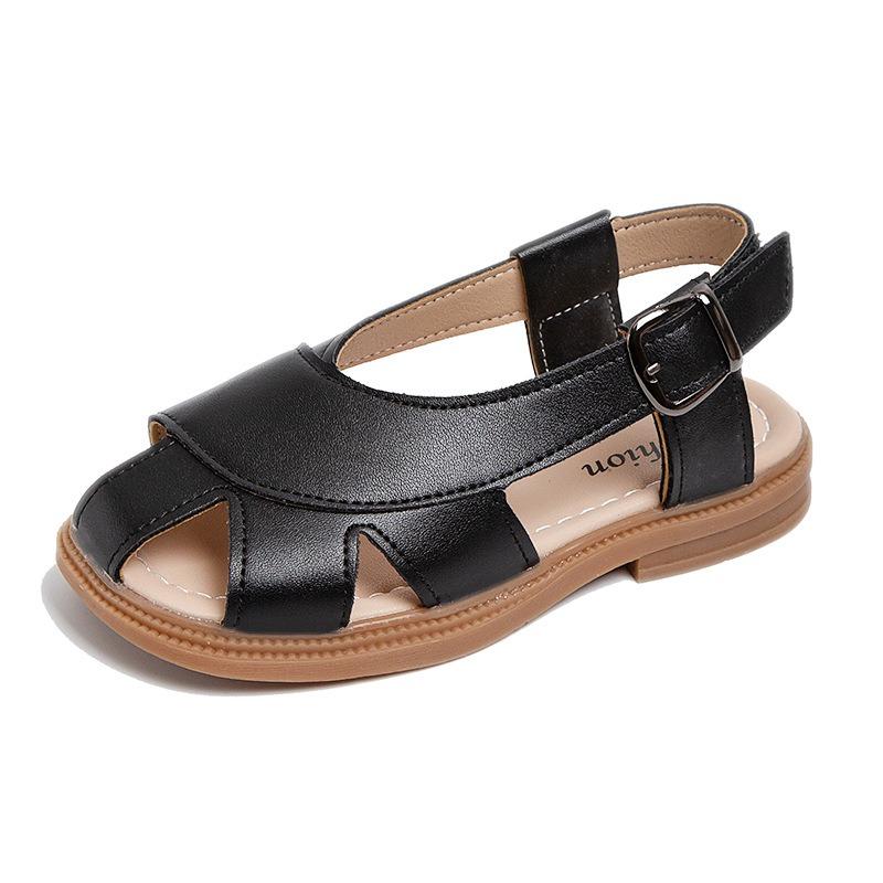 Summer Kids Closed-Toe Hollow Out Beach Sandals, Soft Sole Casual Princess Shoes for Boys and Girls