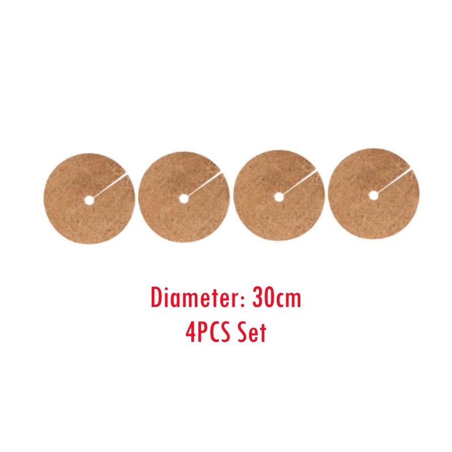 

20/30/45/60 см 4 шт. Натуральное кокосовое волокно Мульчирующее кольцо для дерева Защитник Органический мат для комнатных и уличных Диск Покрытие для растений Цветочный горшок