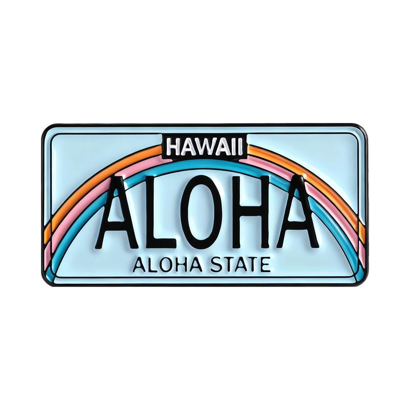 

Гавайи ALOHA State Эмалевые Значки На Заказ Океанская Волна Пляж Акула Броши Значки на Лацкан Мультяшные Украшения для Фильмов Подарок для Детей Друзей