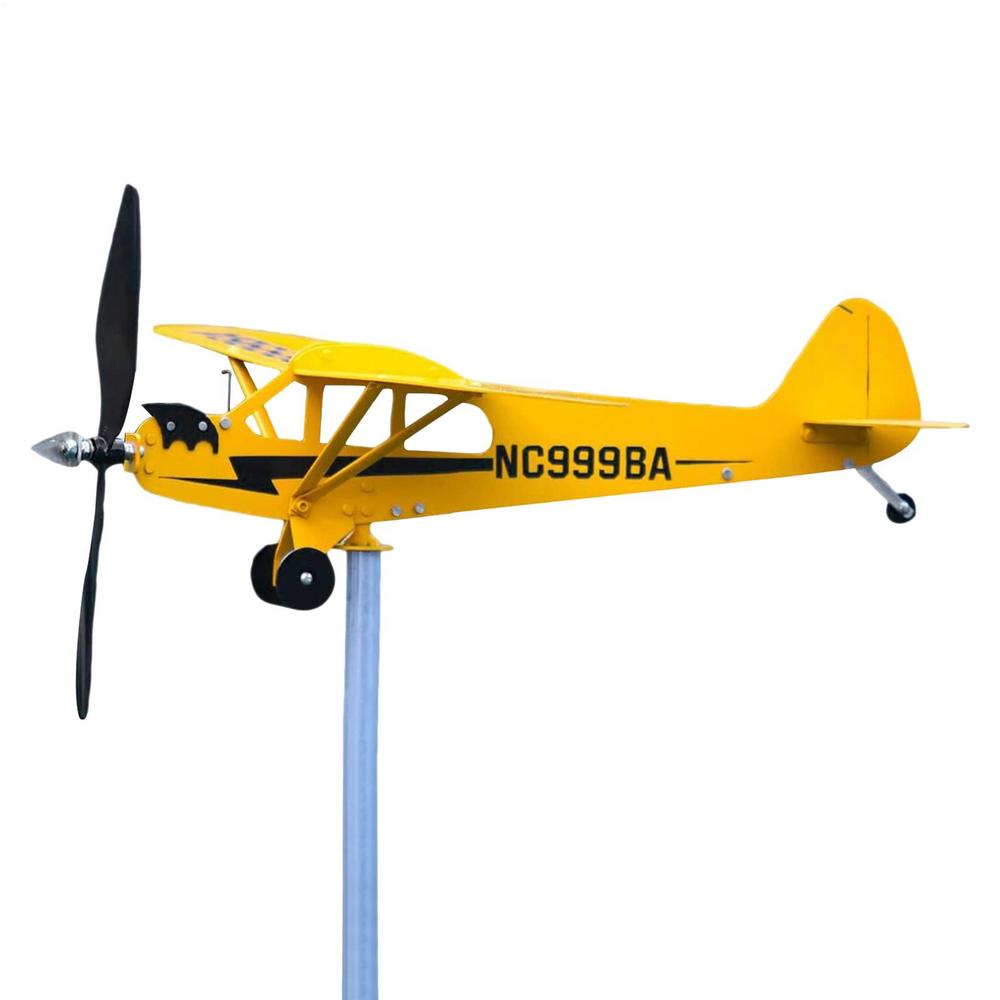 Wind Spinners Outdoor Decorative Airplane Pinwheel Rotating Metal Weathervane Yard Art Wind Spinner For Porch Backyard Outdoor