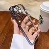 Clear Electroplated PC Phone Case With Built-in Camera Lens Protector Dust Plug IPhone 17 16 15 14 13 12 Series