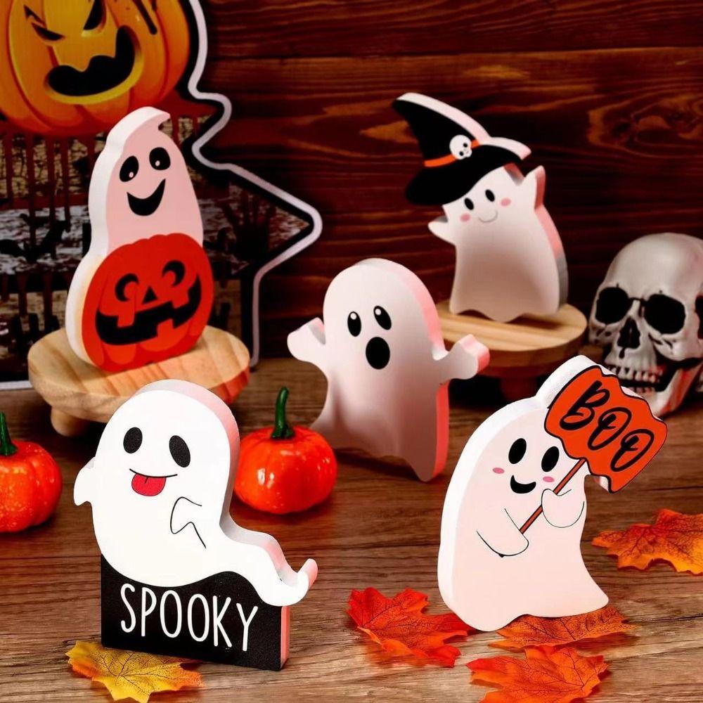 3Pcs/Set Creative Halloween Tiered Tray Decorations Cartoon Halloween Ghost Decor  Desk Decor