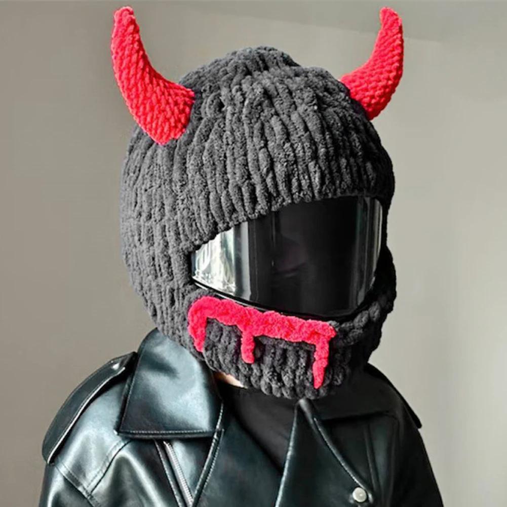 

High-elasticly Plush Motorcycle Helmet Decoration Devil Horn/Rabbit Ear Full Face Helmet Dust Cover Off Road Helmet Styling Trim