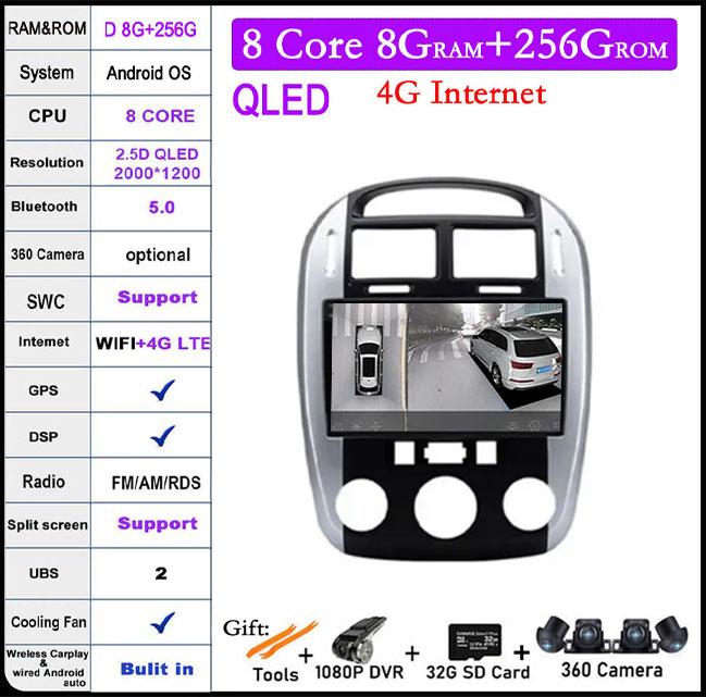 9 Lnch Android 14 For KIA Cerato 1 LD 2017-2020 Touch Screen Car Automotive Multimedia 4G+WIFI DSP Bluetooth Stereo Auto Rideo
