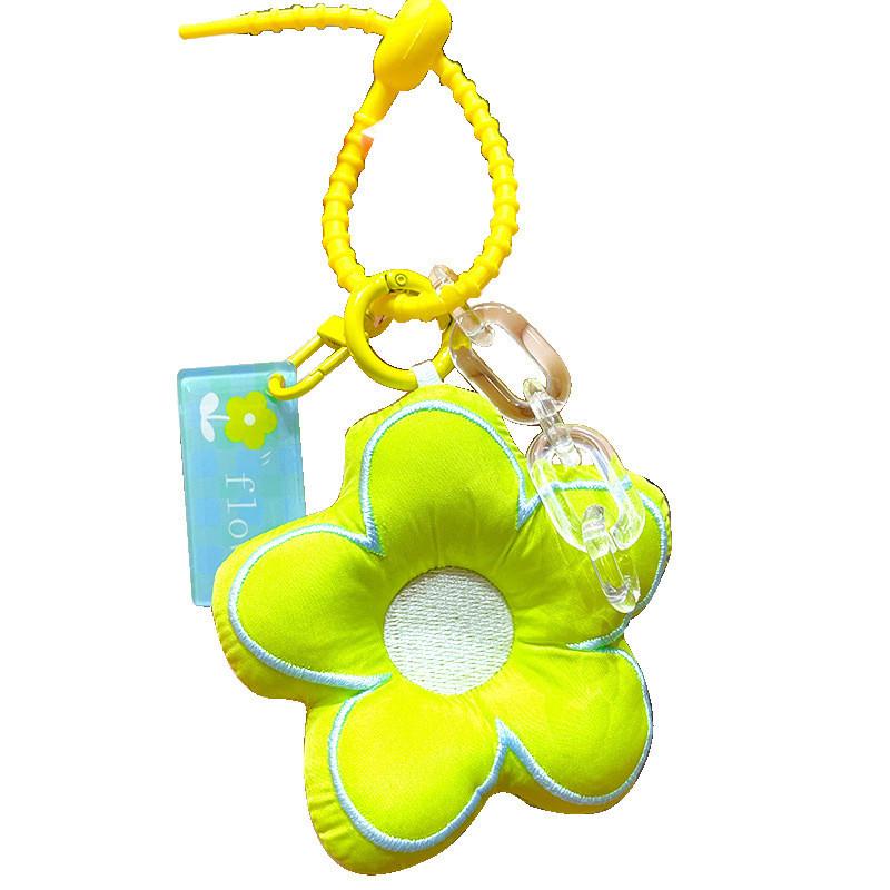 Fabric Trendy Flower Keychain Cute And Colorful Bag Accessory For Women