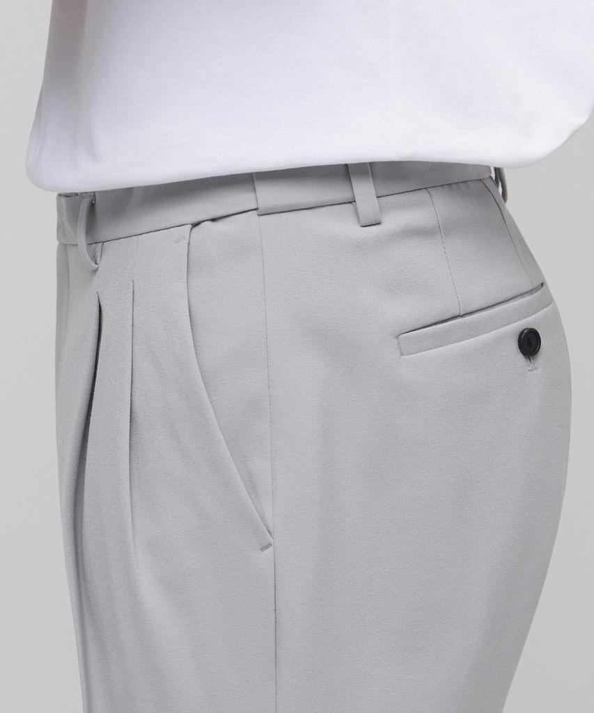 MUSINSA STANDARD Lightweight Real Wide Hidden Banding Slacks [Light Gray]