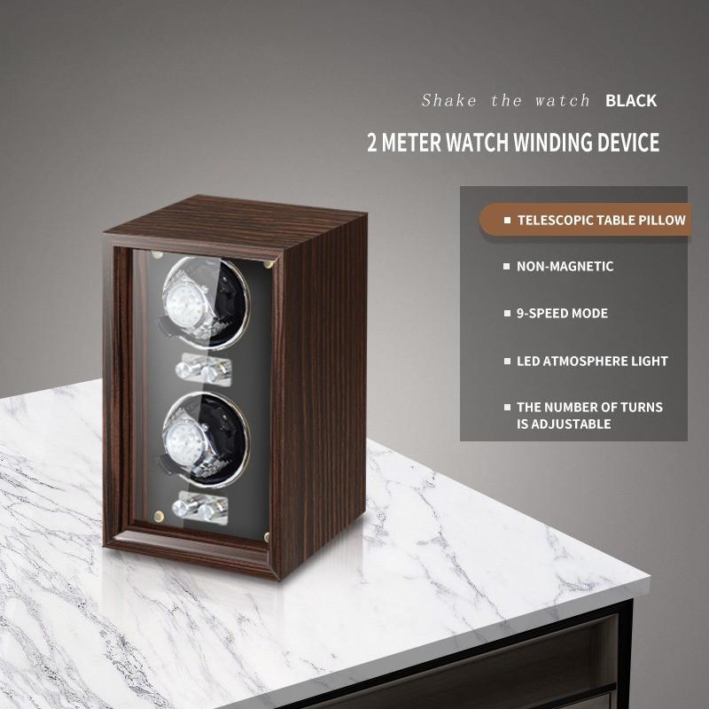 High-End 1/2/4/6 Automatic Watches Box With Mute Motor Watch Cabinet Clock Storage Box Slot Luxury Wood Watch Winder